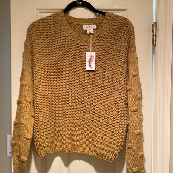 Jessica Simpson Sweaters - Jessica Simpson Mustard colored long sleeve knot sweater size sm
